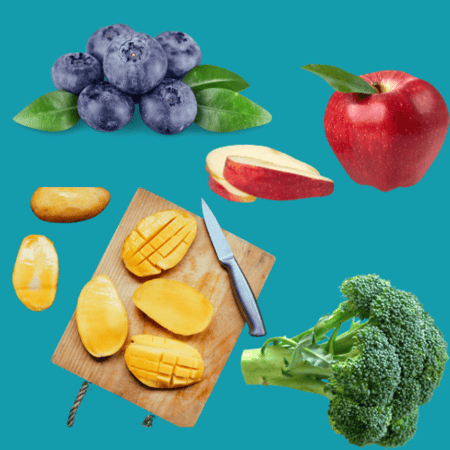 Obst und Gemüse mit sekundären Pflanzenstoffen